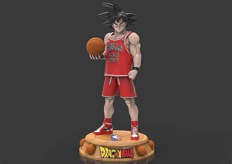 Goku Basketball Nba Chicago Bulls Action Figure 3d Model 3d Printable
