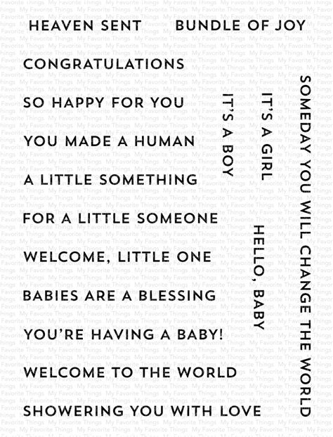 My Favorite Things Clear Stamps 3x4 Itty Bitty Baby 849923044339