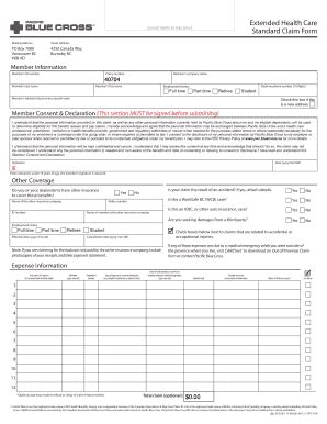 Blue Cross Extended Health Care Form Fill And Sign Printable Template Online