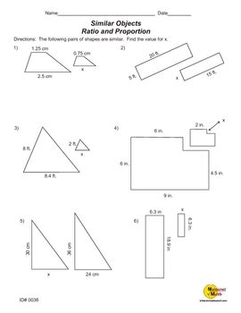 (equal angles have been marked with the same number of arcs). Similarity Homework Packet by Maisonet Math - Middle School Resources