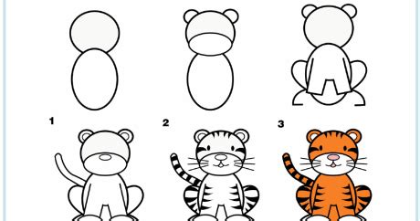 Aprende Brincando Como Desenhar Um Tigre