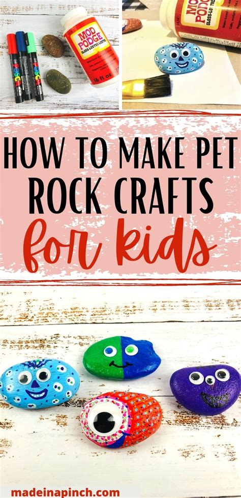 Easy Pet Rocks Craft Idea For Kids Made In A Pinch