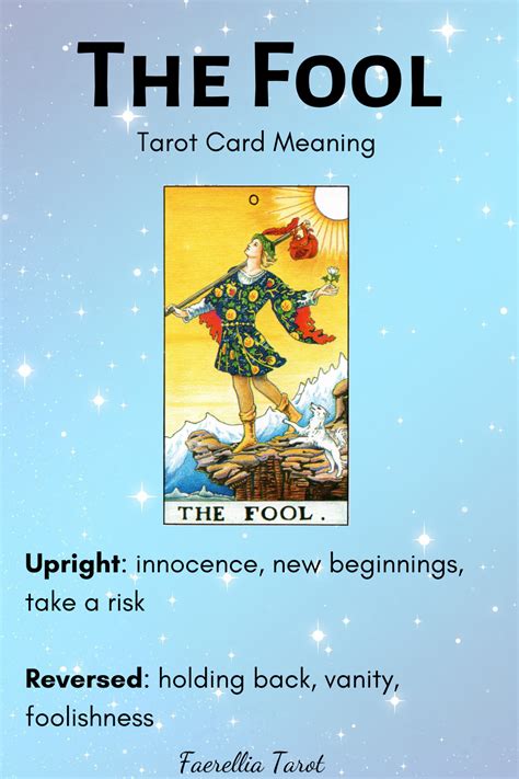 The Fool Tarot Card Meaning In 2021 Tarot Card Meanings Tarot Tarot