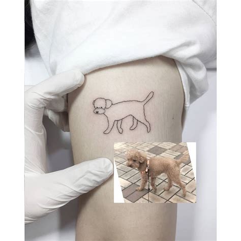 Minimalistic Poodle Tattoo Done On The Tricep