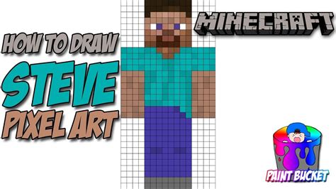 How To Draw Minecraft Characters Minecraft Pixel Art Steve In