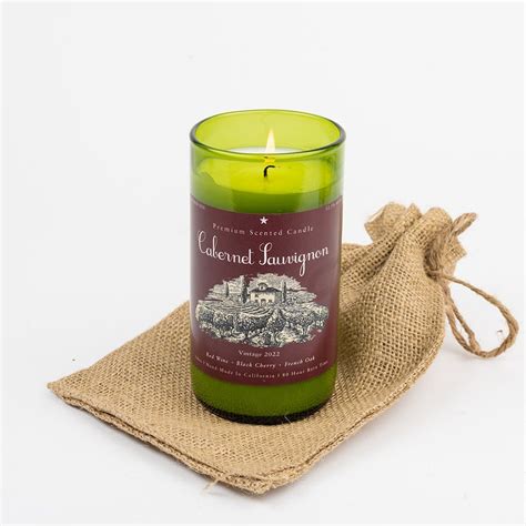 Wine Bottle Scented Candle Cabernet Sauvignon Scent Candlefy
