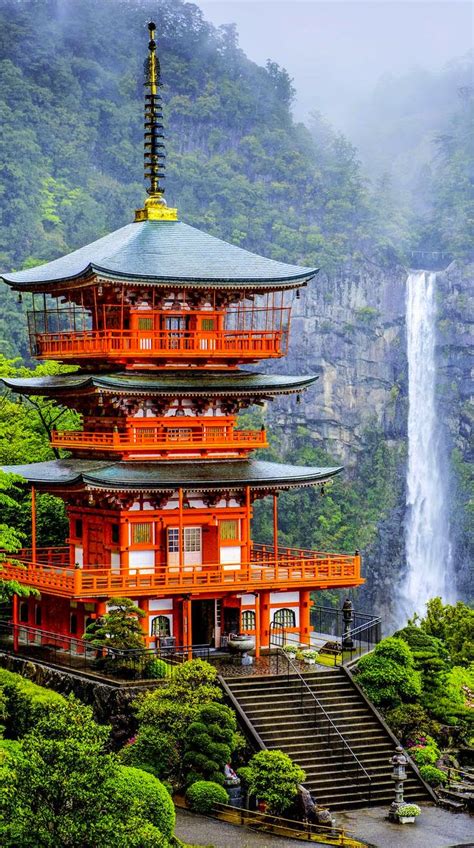 The Pagoda Of Seiganto Ji And Nachi No Taki Waterfall Japan World