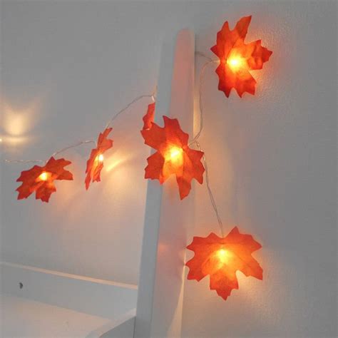 15m 3m 20 Lights Maple Leaves Garland Led Fairy Lights For Christmas