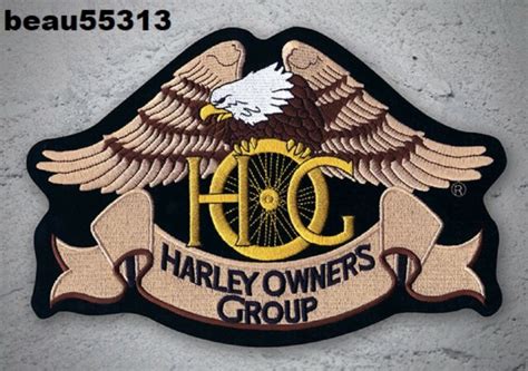 Large Harley Davidson Owners Group Hog Eagle Claw Vest Jacket Back