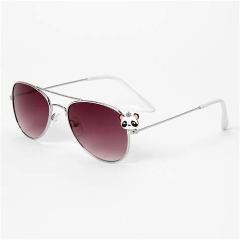 Claires Club Panda Aviator Sunglasses White Claires Us