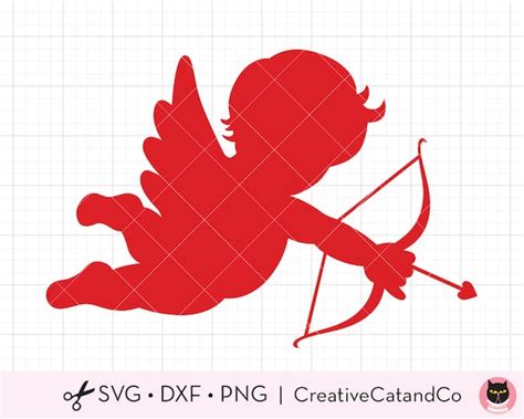 Valentine Cupid Svg Dxf Valentines Day Angel Cute Cupid Etsy