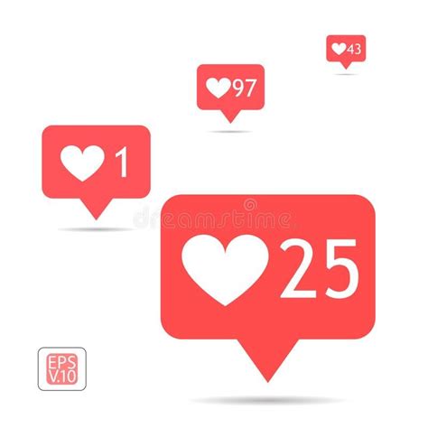 A Set Of Icons Counter Notifications Instagram Follower Icon Set Like