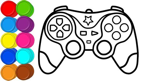 How To Draw Gamepad Controller Glitter Coloring Pages Mirza Colors