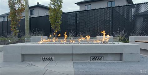 How To Build A Linear Gas Fire Pit Astro Masonry Long Island Ny