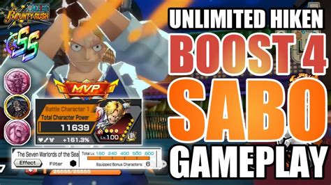 UNLIMITED HIKEN BOOST 4 SABO GAMEPLAY ON LEAGUE SS ONE PIECE BOUNTY