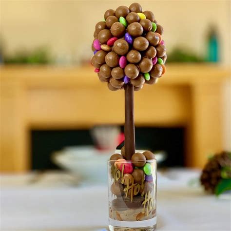 Personalized chocolate birthday gift with photo. Personalised Malteser and Smarties Funky Sweet Tree 25cm ...