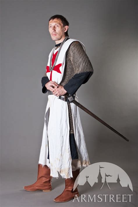 Knight Crusader Templar Tabard With Red Cross For Sale