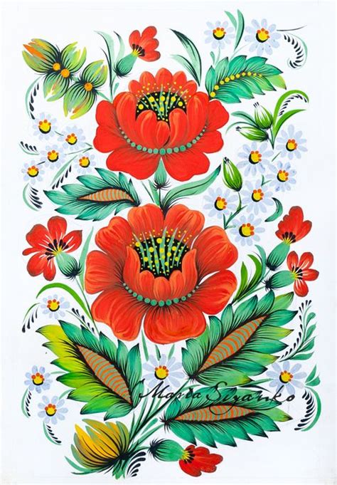 Pin By Zita On How To And Pics To Paint Folk Art Flowers Folk Art