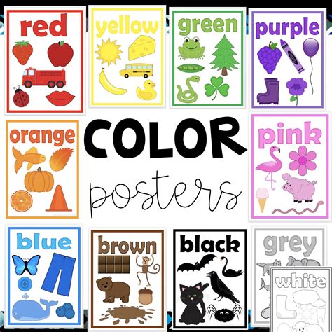 Color Posters Preschool Colors Classroom Displays Color Activities