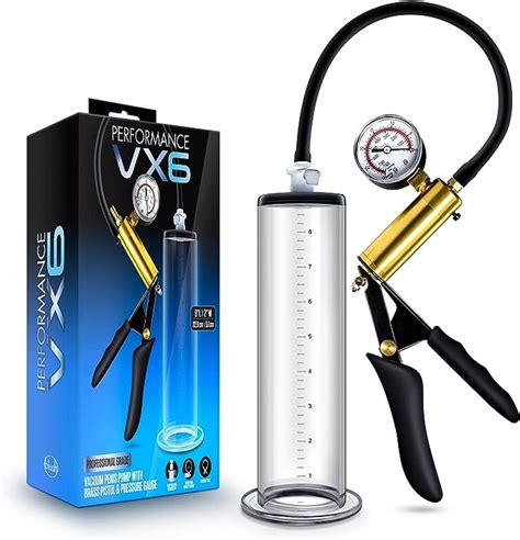 Performance Vx6 Vacuum Penis Pump Clear Penis Pump With Brass Pistol And Gauge Au