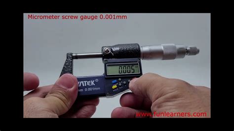 Digital Micrometer Screw Gauge 0001mm Youtube