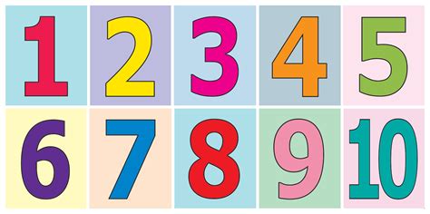 Printable Colored Numbers 1 10 Large Numeral Printables And More