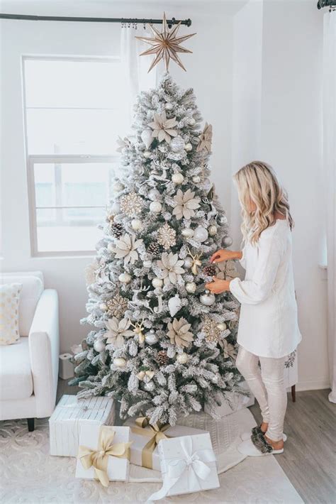 10 White Decorated Christmas Trees Decoomo