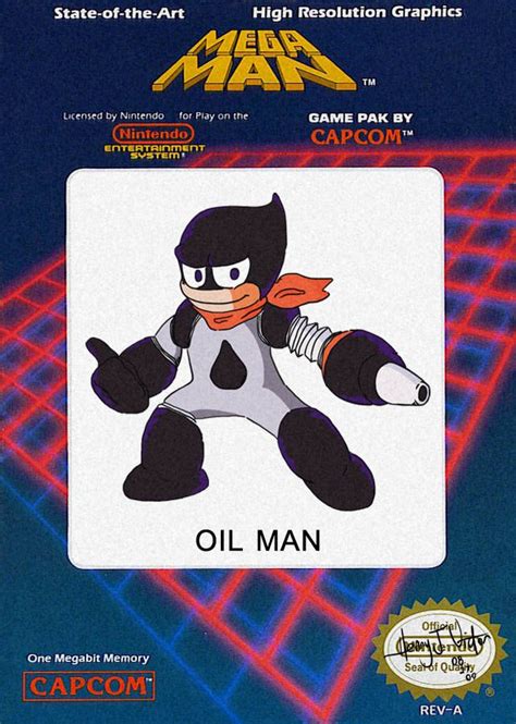 Oil Man Powered Down Mega Man Man Video Game Art