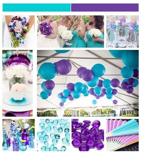 Aqua Turquoise And Purple Inspiration Board Purple And Gold Wedding