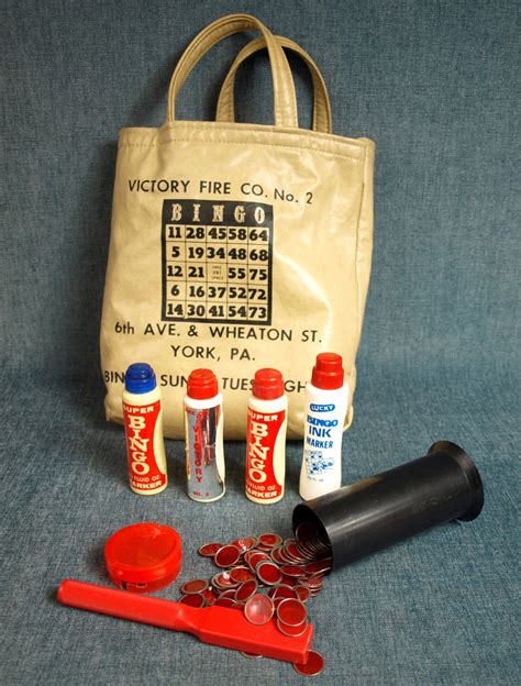 Vintage Bingo Game Supplies Super Bingo Ink Blotter Markers Etsy India