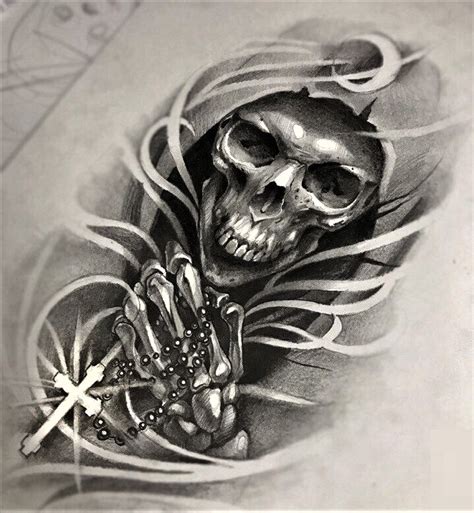 Skull Grim Reaper Tattoo Designs Selfdon