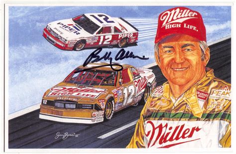 Bobby Allison Nascar Autographed Fan Card Signed By Authors