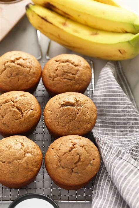 Healthy Banana Muffins (made w/ 9 ingredients!) - Fit Foodie Finds