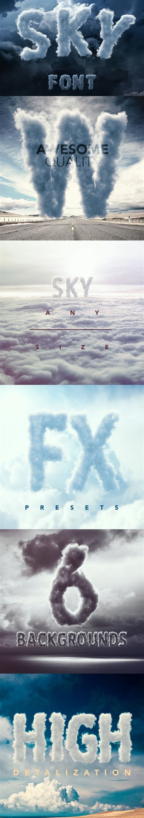 Sky Cloud Font Clouds Sky Fonts