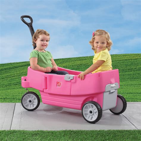 step 2 all around wagon pink toys and games ride on toys and safety wagons and push and pull toys