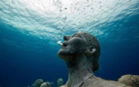Eerily Beautiful Underwater Sculptures Art Transformed Into Artificial