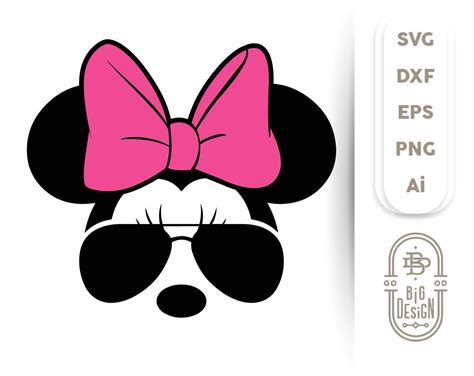 Minnie With Sunglasses Svg Get The Cutest Design For Your Projects