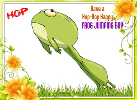 A Hop Happy Frog Jumping Day Ecard Free Frog Jumping Day Ecards 123
