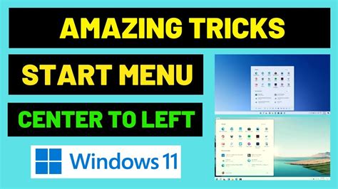 How To Move Start Menu Center To Left In Windows 11 Move Align