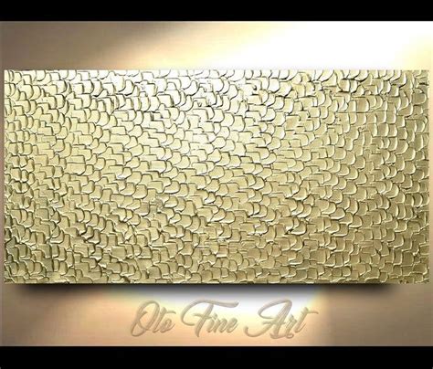 Metallic Gold Abstract Painting Art Canvas Oil Wall Decor Artwork