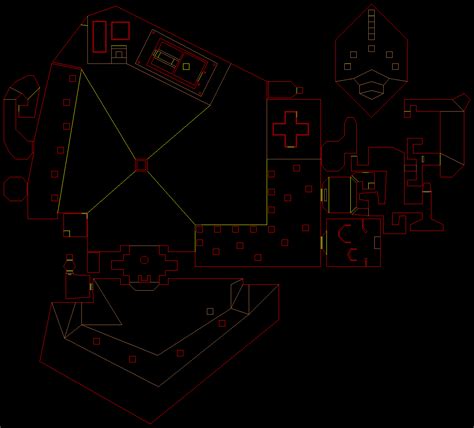 Playstation Doom Level 46 The Courtyard Level Map