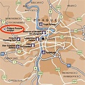 Map of Prague airport: airport terminals and airport gates of Prague
