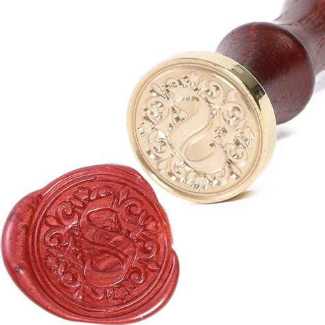 Bright Creations 1 Wax Seal Stamp Set Gold Copper Head With Wooden
