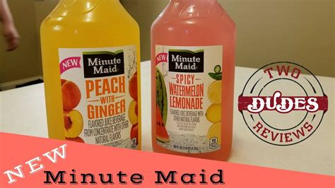 Minute Maid Spicy Watermelon Lemonade And Peach With Ginger Fruit Juice