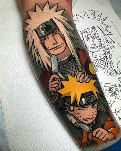 Jiraiya And Naruto Tatuagens De Anime Tatuagem Do Naruto Tatoo Naruto