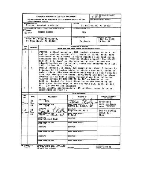 Figure 2 11 Evidenceproperty Custody Document Front
