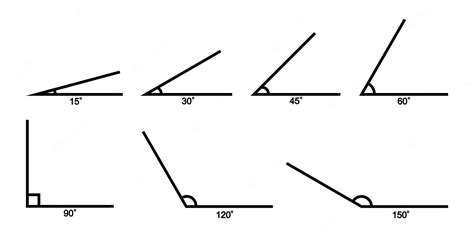 Premium Vector Set Of Vector Angles Different Degrees Vector Angles