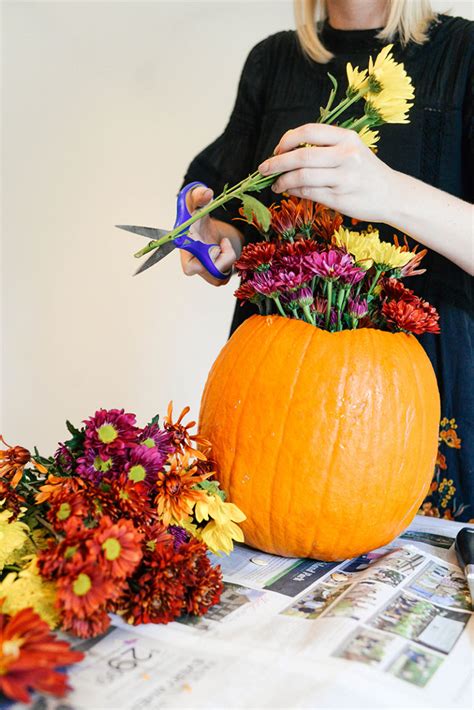 How To Make Pumpkin Flower Arrangements For Fall Merritt Beck