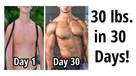 Gain 30 Lbs Of Muscle In 1 Month Youtube