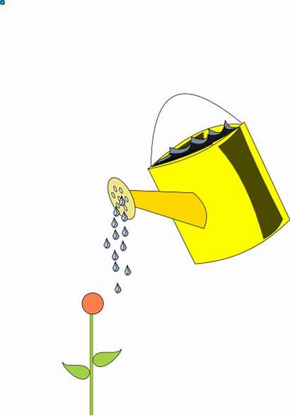 Watering Clip Yellow Outlined Clipart Clker Vector